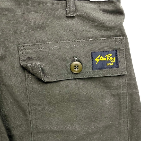 Olive Green Men's Shorts Stan Ray - Picture 4 of 5